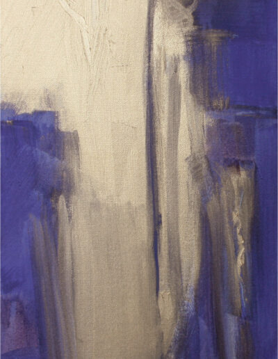 Angèle Ruchti, gold in blau, 2002, 20 x 45 cm